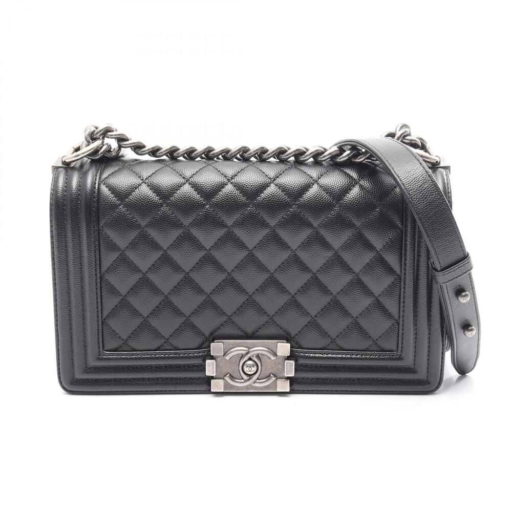 Chanel Boy Shoulder Bag/Handbag, Caviar Leather (Grained Calfskin), Women's, ...